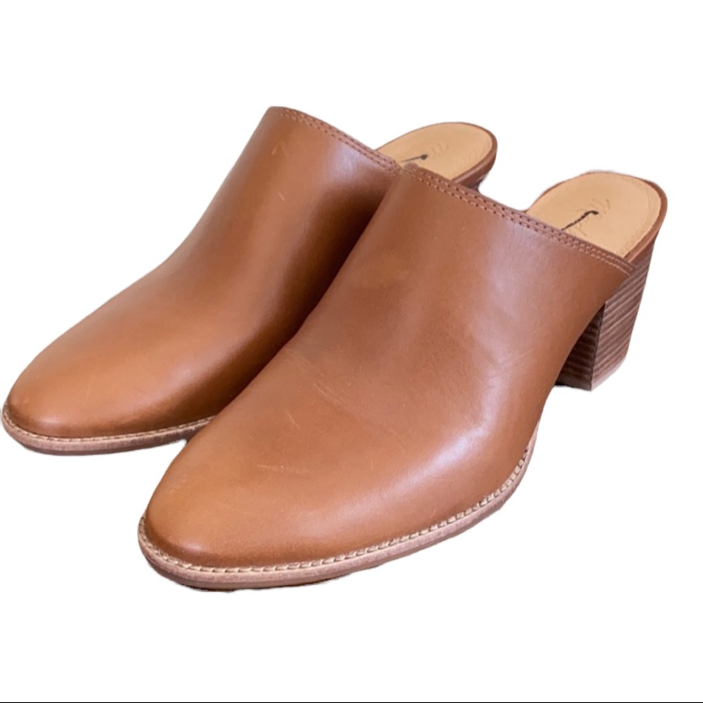 Madewell the Harper Mule heels j8560 brown leather